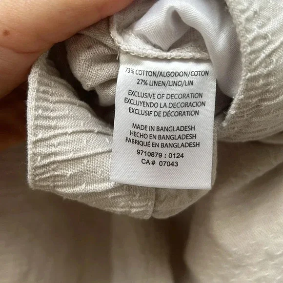 Tenth + Ocean - Men’s Linen Blend Shorts - Beige Khaki - Size:  Medium - Picture 7 of 7